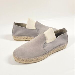 Fabiolas Women's Gray Espadrilles Slip On Platform Shoes 37- US 7